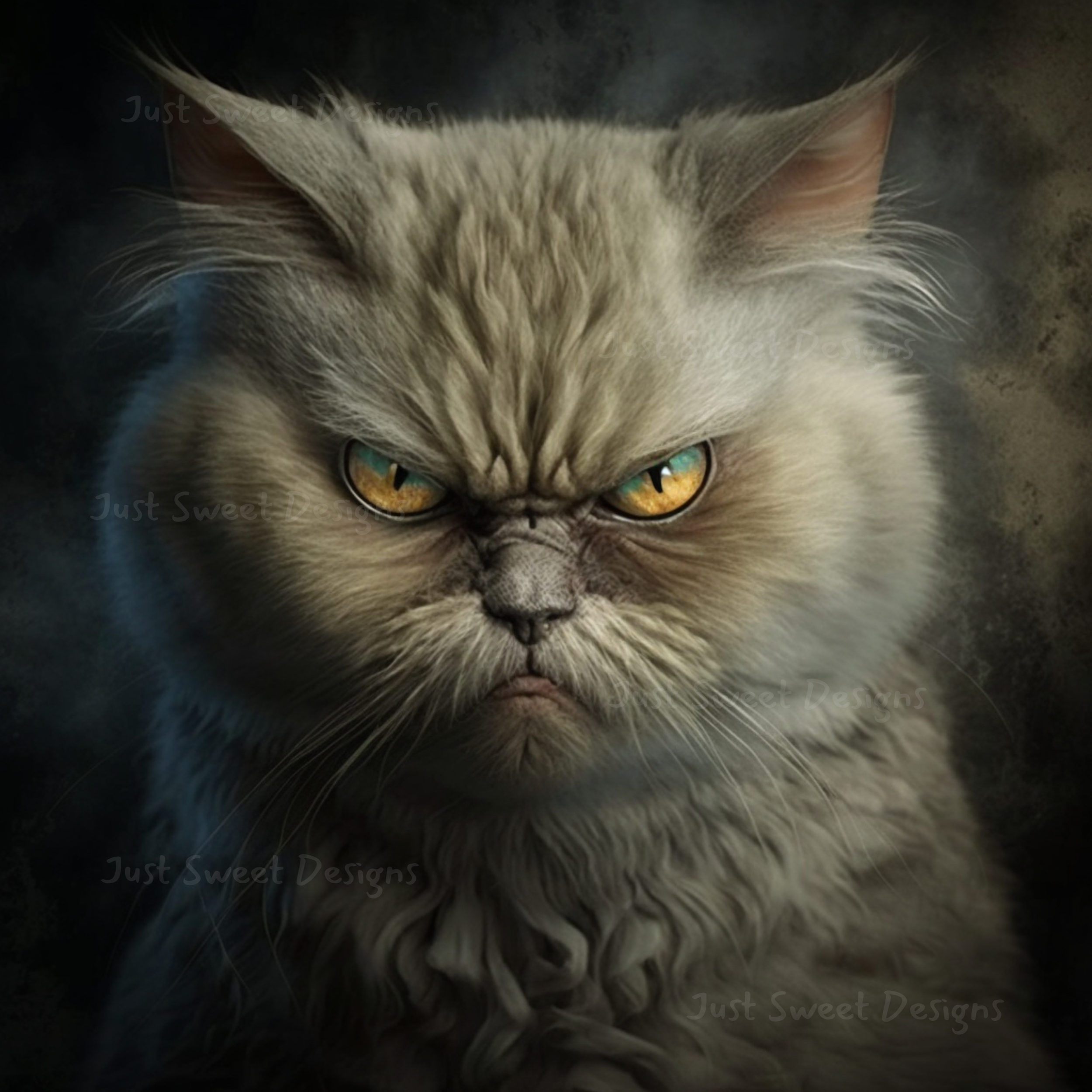 angry cat face