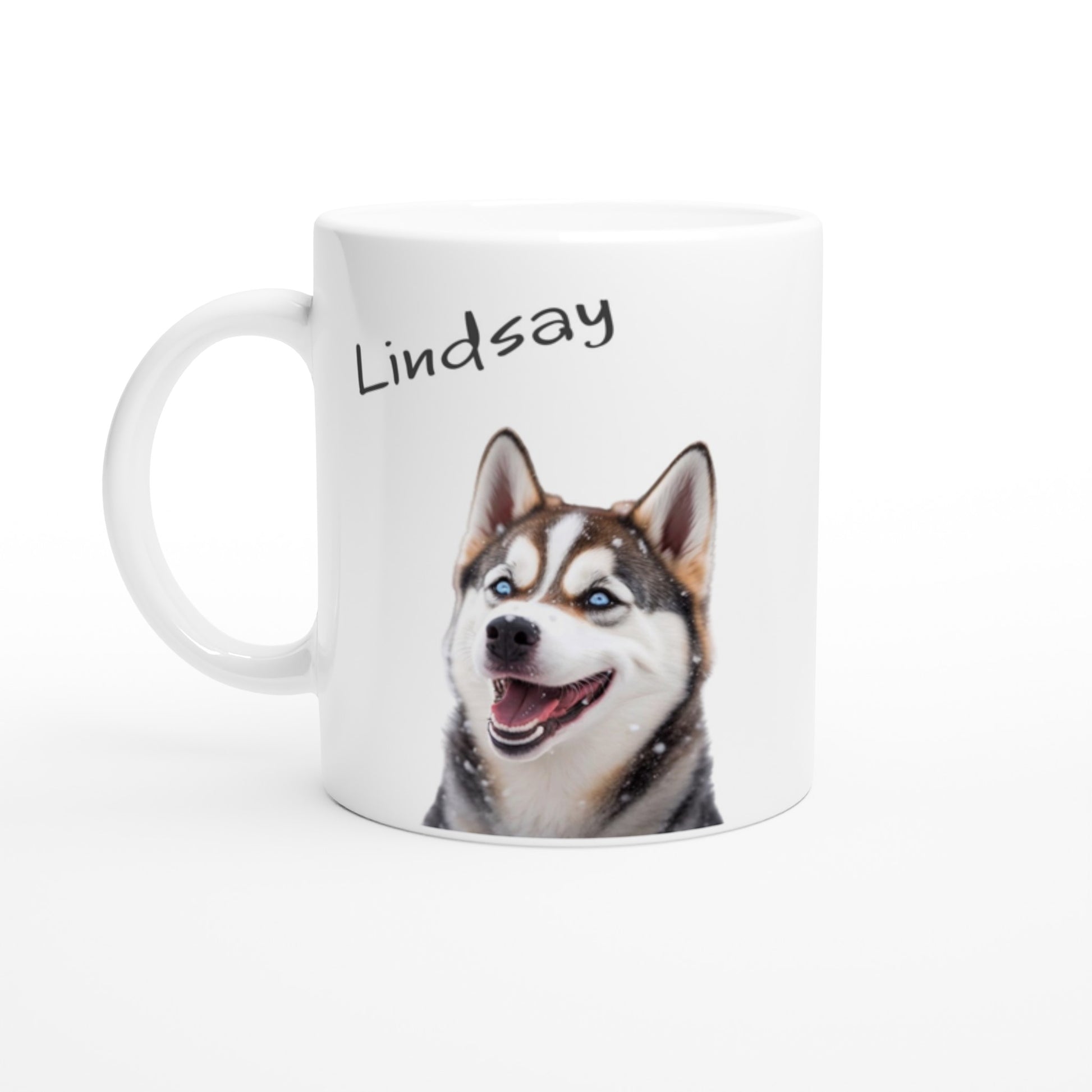 Siberian husky mug with name