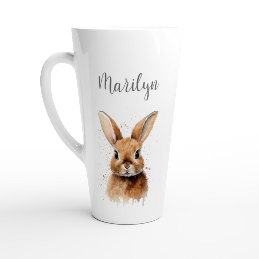 Personalised bunny rabbit latte mug