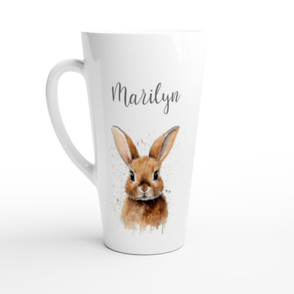 Personalised bunny rabbit latte mug