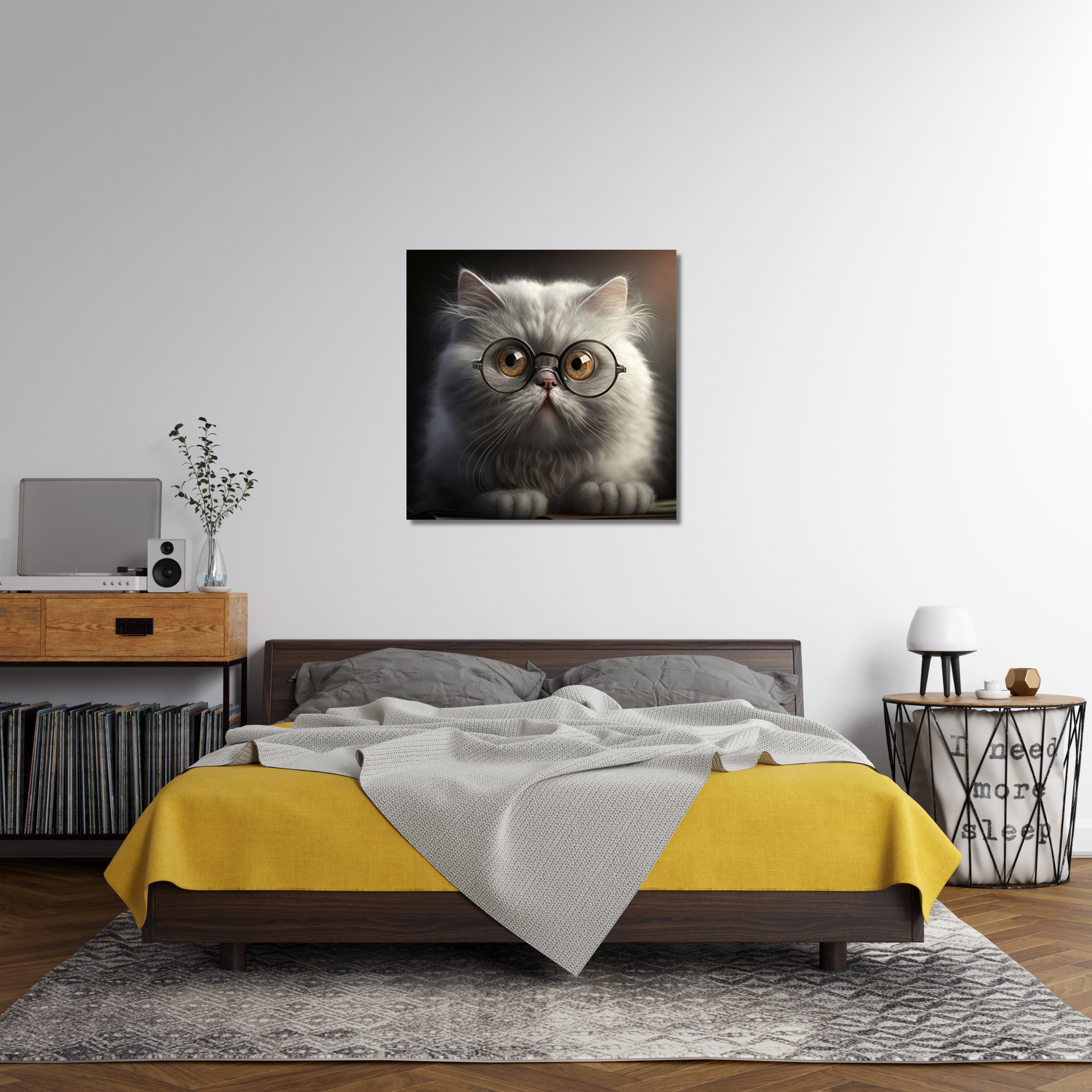 Fluffy cat poster