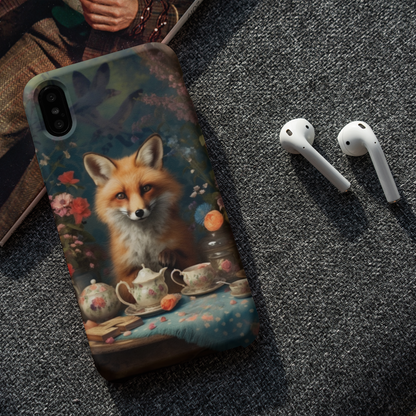 Dark floral phone case fox iPhone case