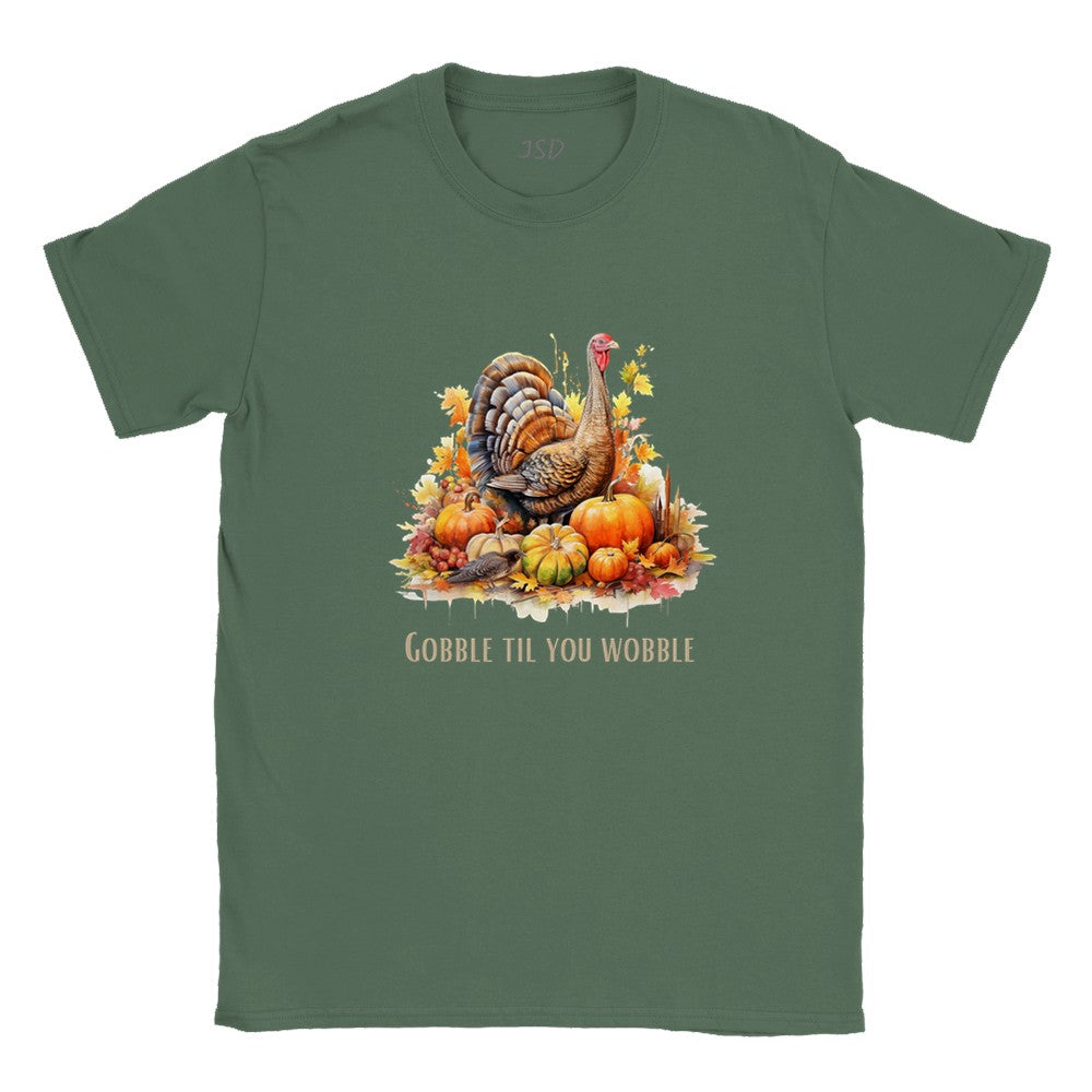 Thanksgiving shirt gobble til you wobble turkey T shirt