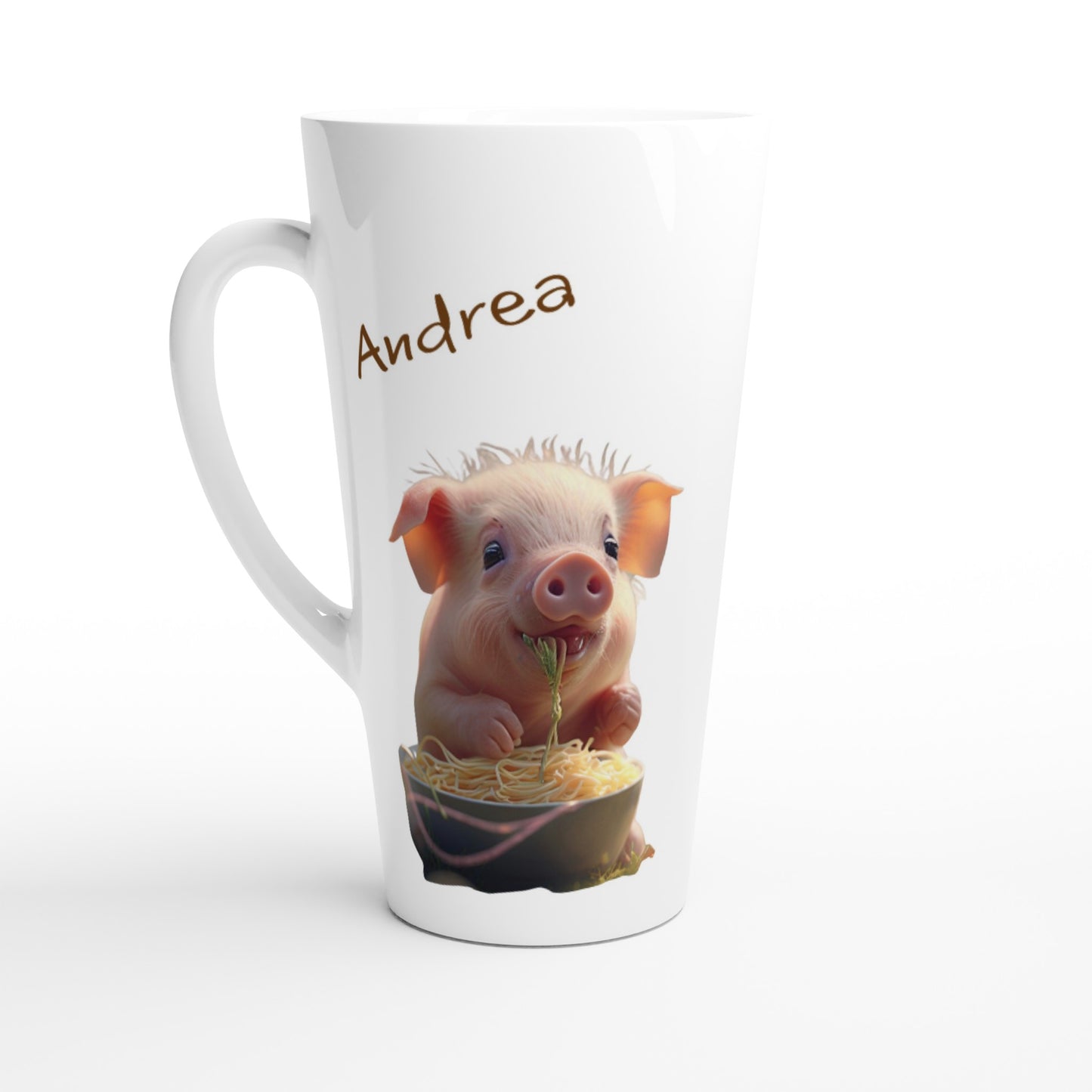 Pig latte mug personalised 