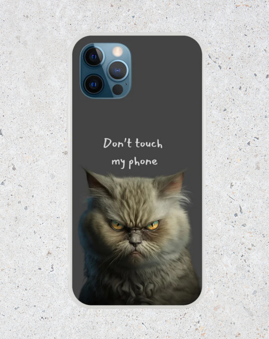 Funny angry cat phone case