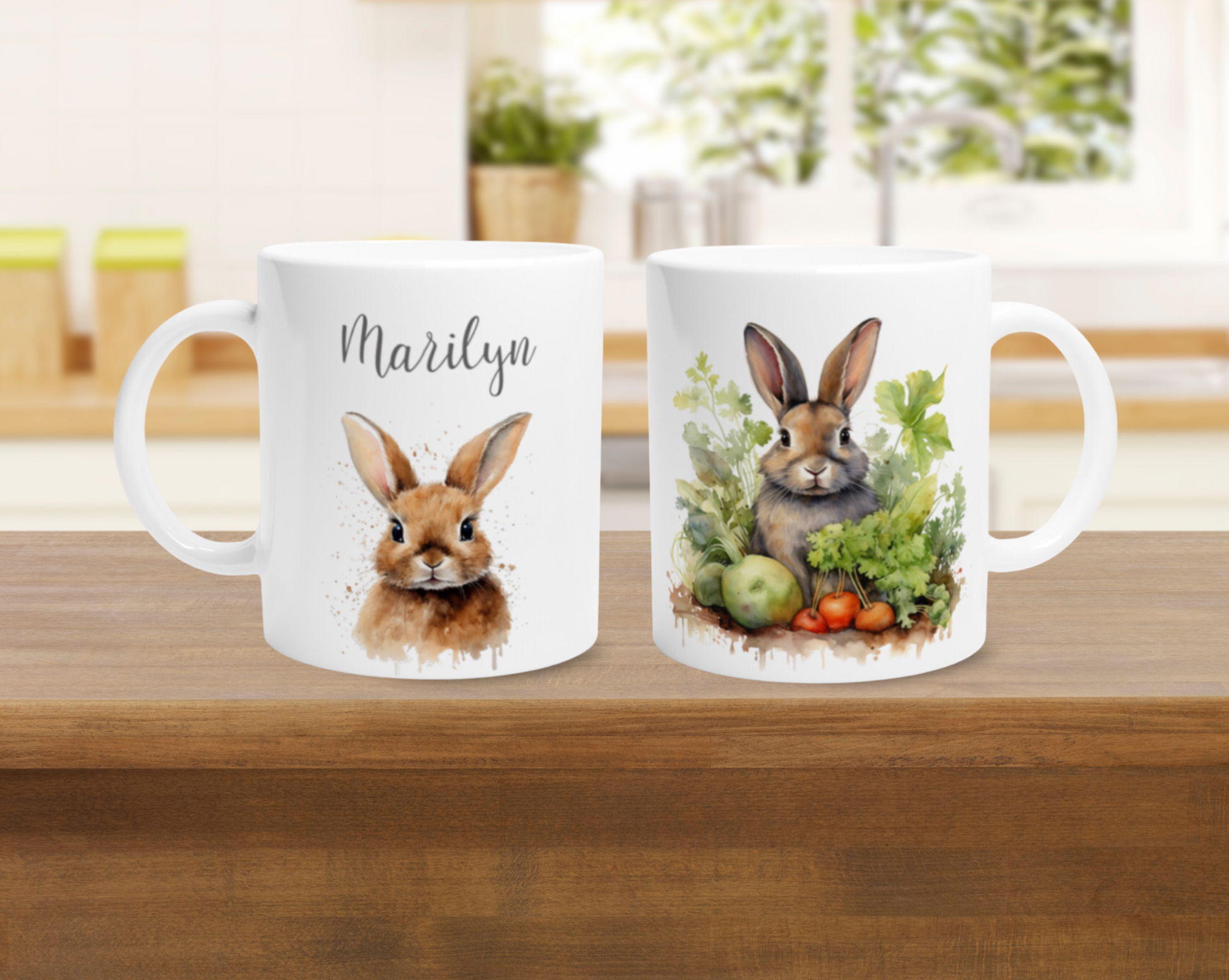 Personalised rabbit mug 