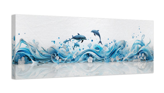 Dolphins canvas print