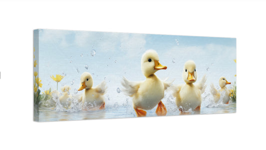 Duckling canvas wall art for nursery