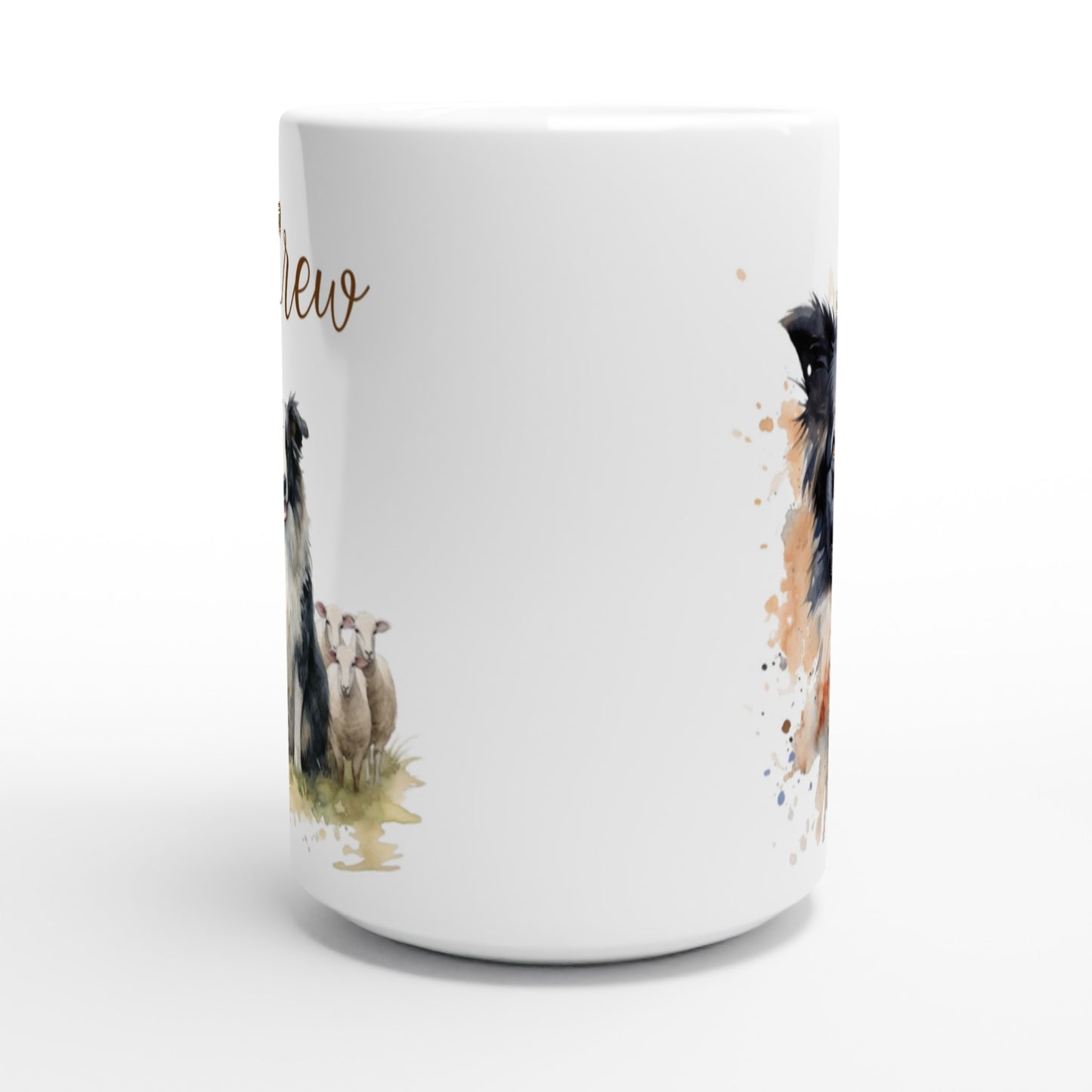 Personalised border collie mug