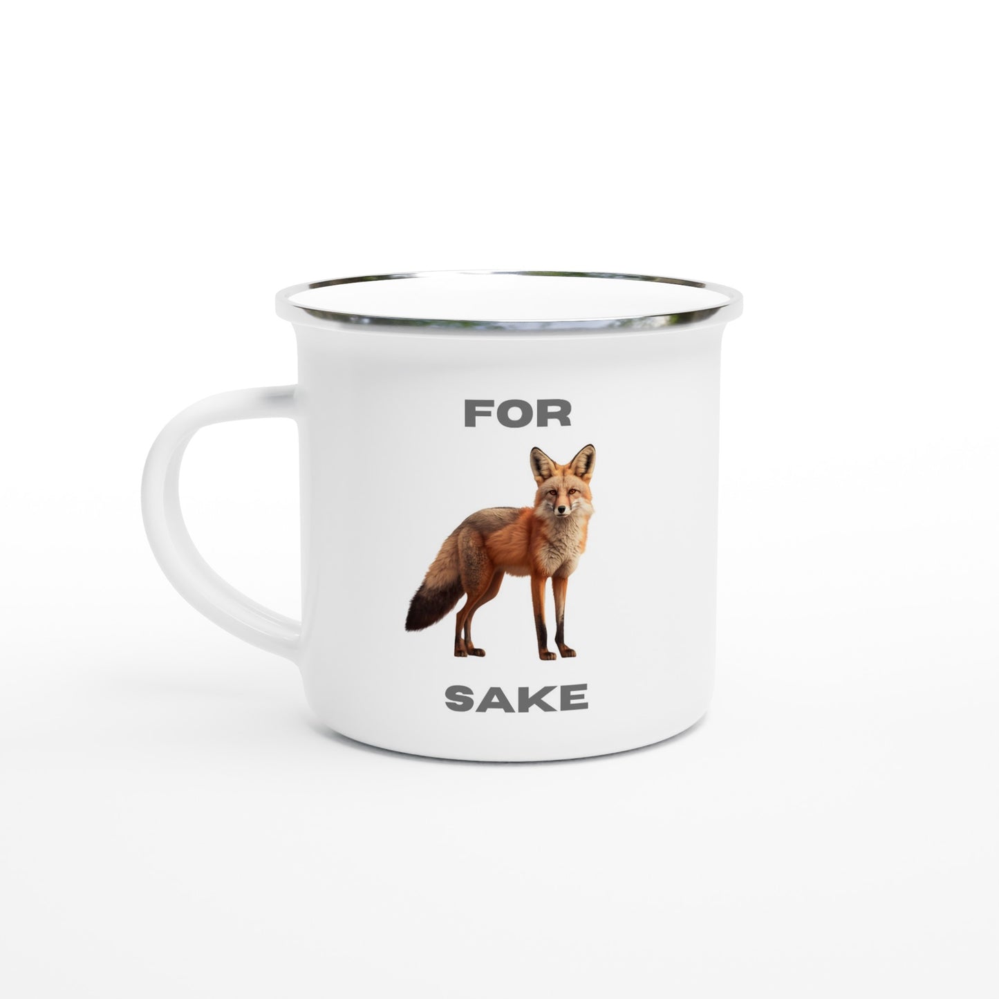 Fox enamel camping mug