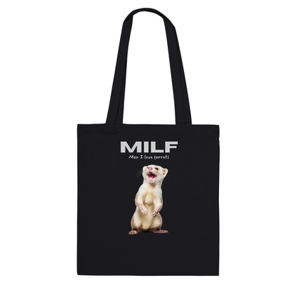 Funny gift for ferret lovers - ferret tote bag