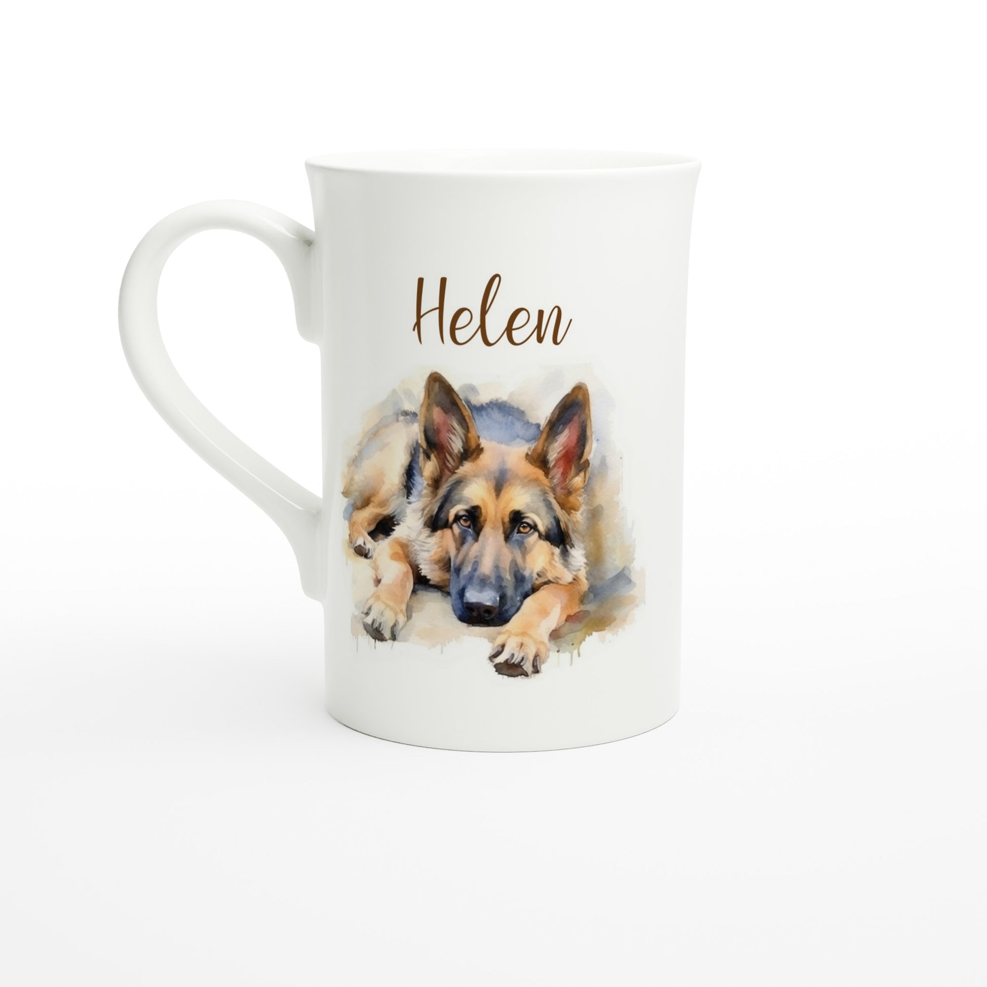 Personalised porcelain German shepherd mug