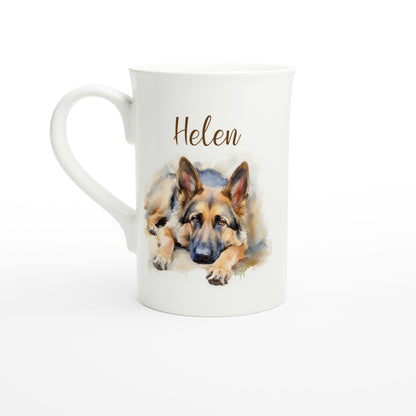 Personalised porcelain German shepherd mug