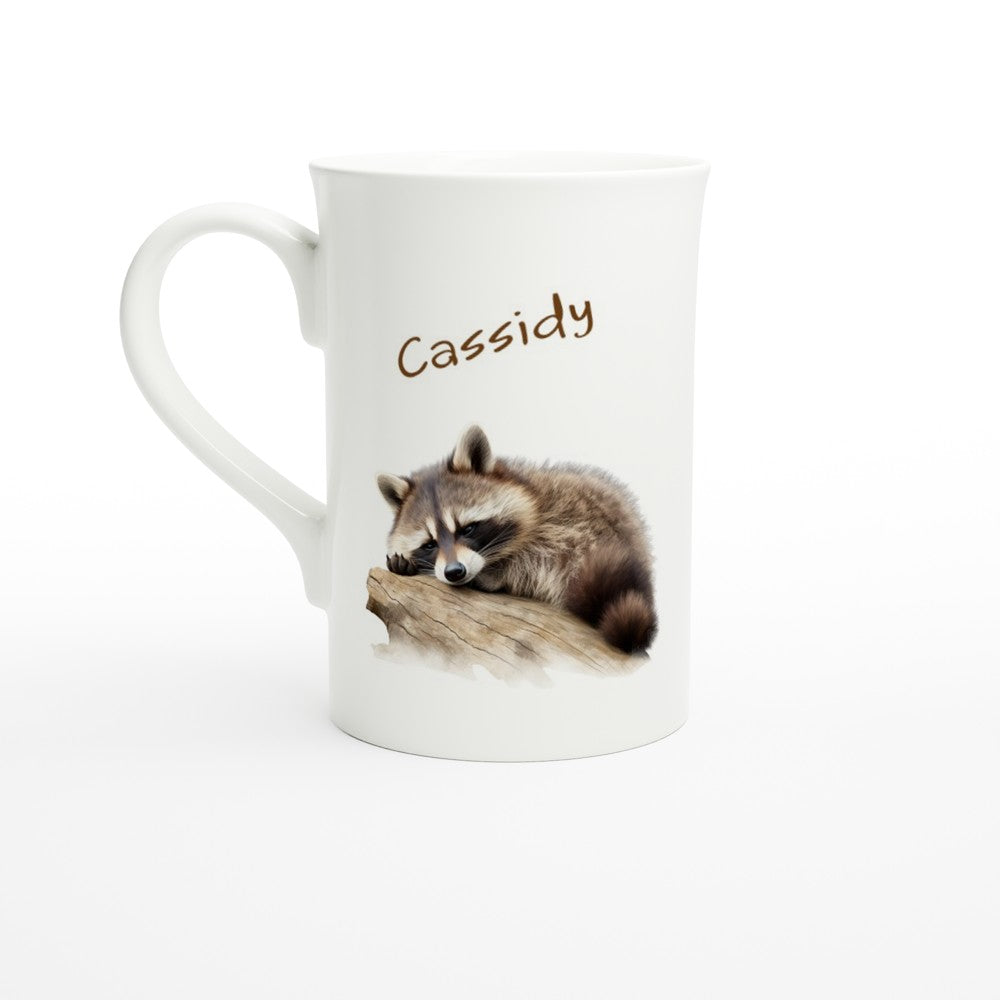 Raccoon porcelain tea cup