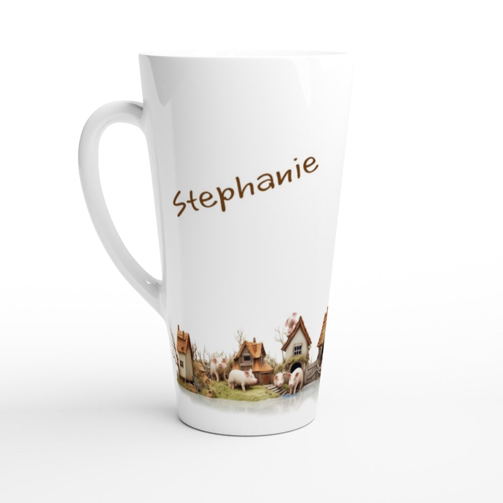 Personalised pig latte mug Australia 