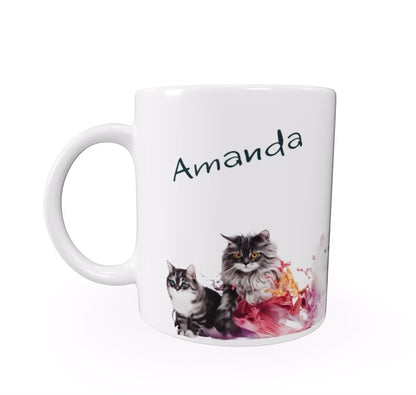Personalised cats coffee mug