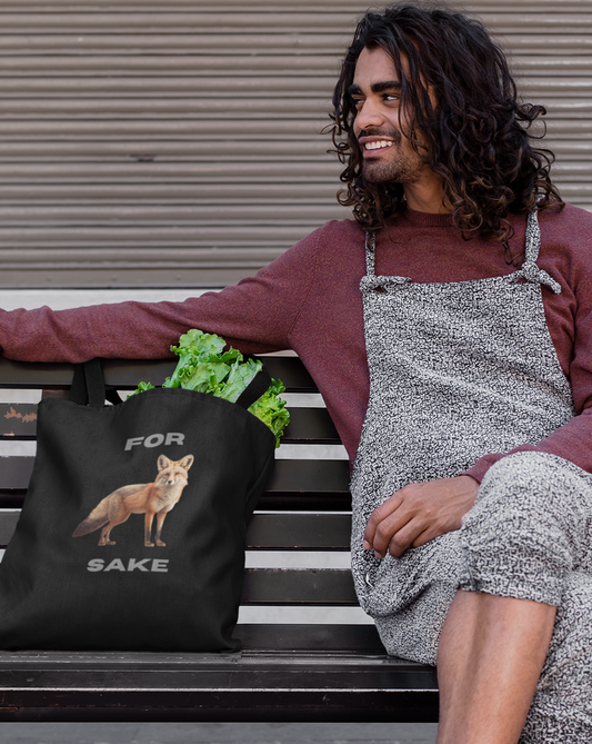 Funny fox tote bag