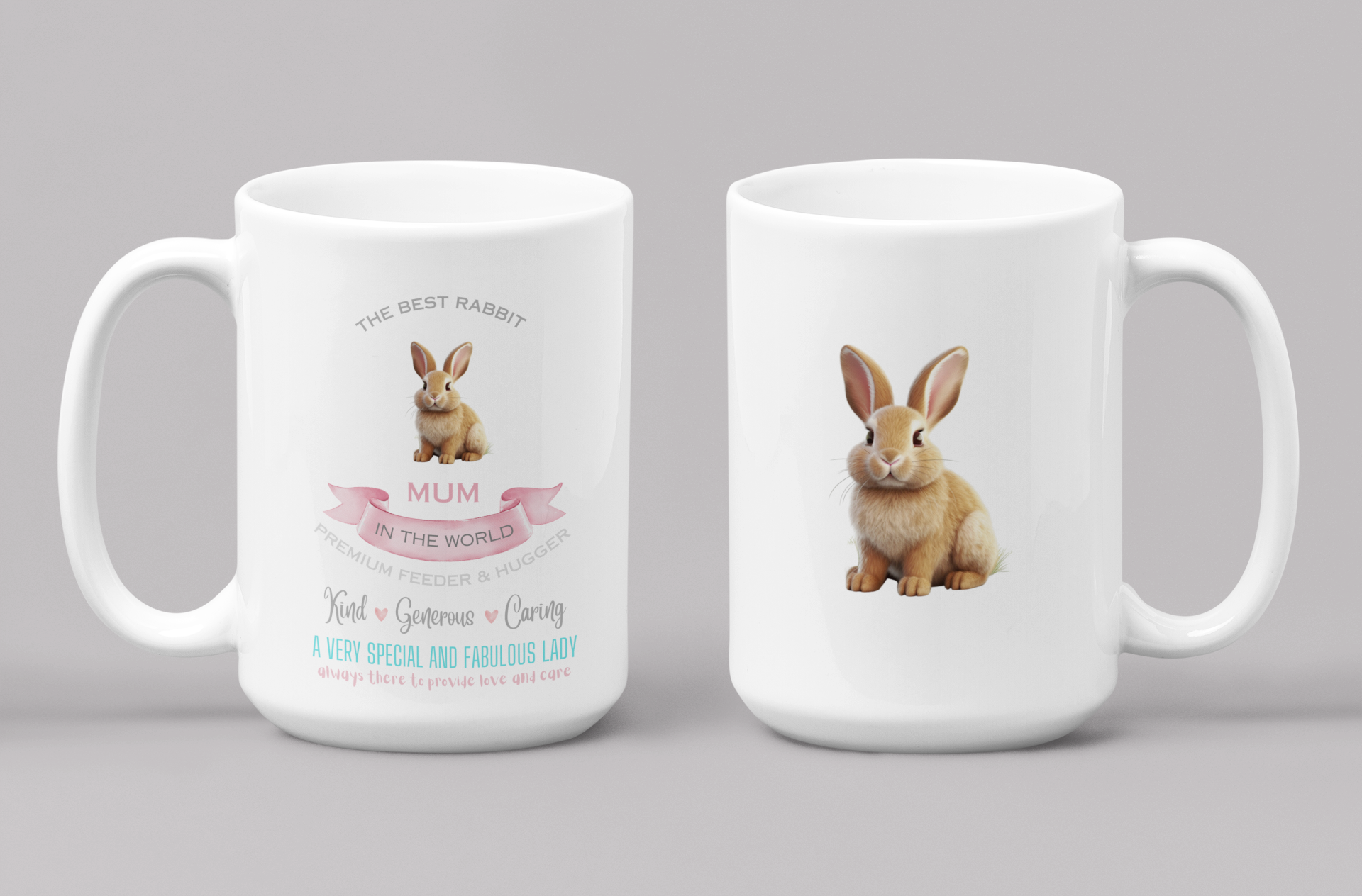 Large mug for rabbit mum gift
