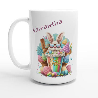 Colourful Easter bunny mug