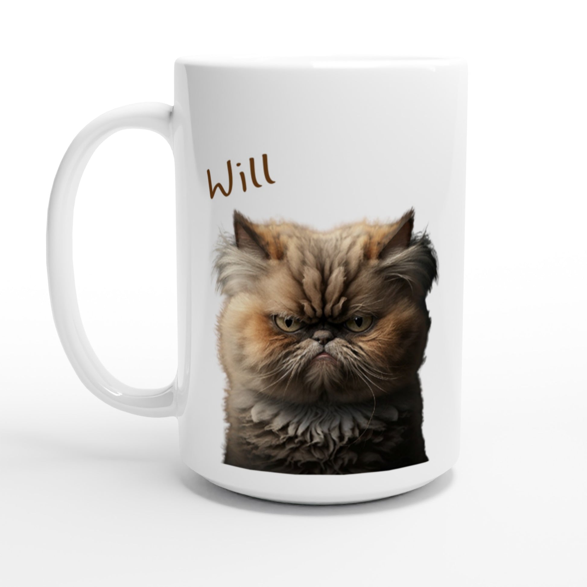 Grumpy cat mug with name