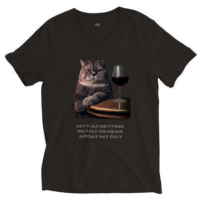 Funny cat and wine T-shirt